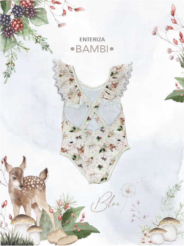 Traje de Baño Niña Cuellón Bambi