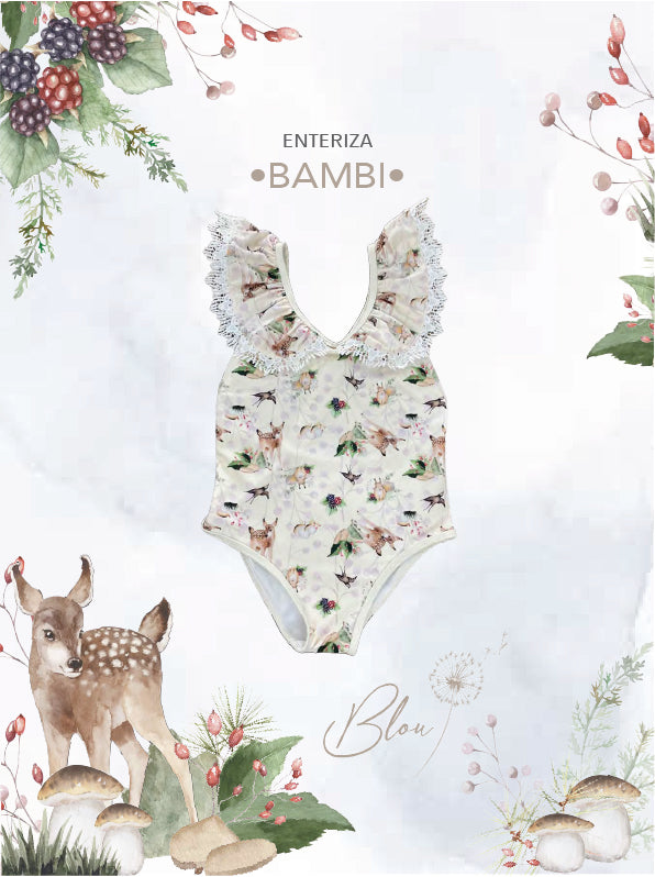 Traje de Baño Niña Cuellón Bambi